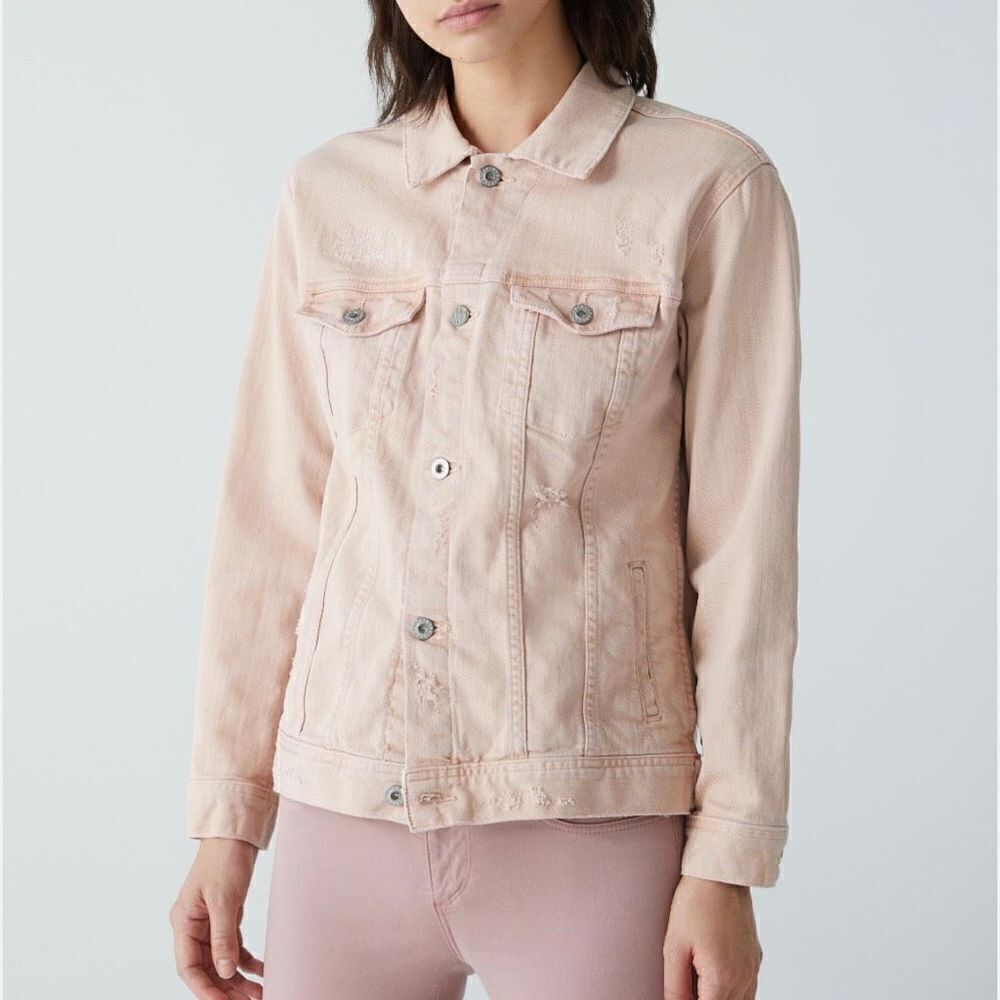 AG Adriano Goldschmied Women's Nancy Jacket Years Weathered Rosy Rouge XS